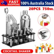 Cocktail Shaker Set Maker Mixer Martini Spirits Bar Strainer Bartender Stand Kit