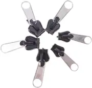 6Pcs Black Universal Instant Fix Zipper Repair Kit Replacement Zip Slider Teeth