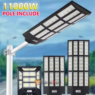 11000W Solar Security Lights Outdoor LED PIR Motion Sensor Flood Garden Light