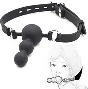HCUDFN SM Silicone Gag Ball Adjustable Sex Games Ball Gag Mouth Gag Gag Mouth Spreader Bondage Sex Toy for Women Men Couples
