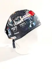 Skull cap, Doo Rag, Scrub Cap, Surgical Hat, Chemo Hat, Sevendust