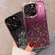 Case For iPhone 16 15 Pro Max 14 13 12 Silicone Bling ShockProof Glitter Cover