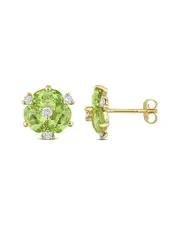 Rina Limor 14K 3.04 ct. tw. Diamond & Peridot Earrings