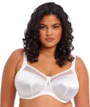Goddess Keira Underwired Banded Bra - White (Size 16DD)