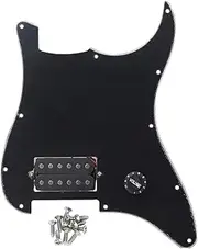 BQLZR Black Prewired Pickguard 1 Humbucker For Electric Guitar