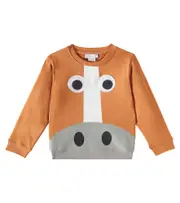 [Stella McCartney Kids] Stella McCartney Kids Printed cotton fleece sweatshirt Y 4 brown