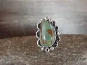 Navajo Sterling Silver Turquoise Adjustable Ring Size 8 to 11 Albert Cleveland
