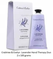 Crabtree & Evelyn Lavender Hand Therapy Duo - 2 x 100 gr - New