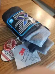 ZeroXposur 3M Thinsulate Winter Black Gray Beanie & Mitten One Size Toddler Set: