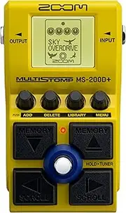 Zoom MS-200D+ Multistomp Drive Pedal, 200 Different Distortions in One Pedal, Overdrive, Distortion, Fuzz, Boost, Preamp and Combinations Thereof, Yellow