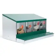 Homestead Essentials Deluxe Pro 4 Compartment Roll Out Chicken Nesting Box