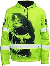 Color US Flag High Visibility Hoodie for Men Women Reflective Tapes Safety Workwear for Worker Runner Patriotic