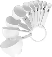 Measuring Cup Set - Simply Modern Professional 10-pc PP Measuring Cups and Spoons Set with Handles | PP Kitchen Cooking Baking Stackable Measurement BPA Dishwasher Safe