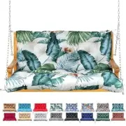 Porch Swing Cushion with Backrest,Waterproof Bench 60x40" Hawaiian Flower