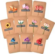 Blank Greeting Cards for Women Girls Flowers Note Cards for Mom Wife Girlfriend Happy Birthday Gift Cards for Best Friend Sisters DIY Card for Her Kraft Paper Greeting Card