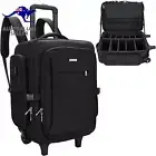 Rolling Makeup Case, Makeup Backpack Professional Makeup Artist Train Case Trol