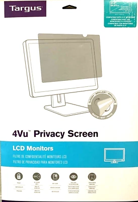Targus LCD Monitor Privacy Screen 4Vu Anti-Glare Blue Light Protection