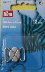 Bikini Fastening Metal 12 MM Silver Coloured Bikini Closure Prym 416120