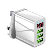 3.1A LED Display 3 Ports Fast Charging Smart USB Universal Wall Charger for iPhone 11 Pro Max for Samsung S10 Xiaomi Redmi K30 Tablet LG