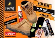 Mongrel 461050 Work Boots Steel Toe Safety. Wheat, Zip Scuff Cap Australian Made