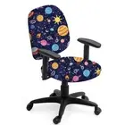 Computer Office Chair Covers Outer Space Planet Print Chair Covers 2pcs
