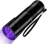 UV Torch UV Flashlight Blacklight Torch 395nm Portable Flashlight Torch Detector with Lanyard, LED Black Light for Pet Urine Stains, Resin Curing, Detection Camping(AA Batteries Not Included)