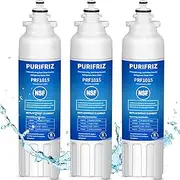PURIFRIZ 3 Pack ADQ73613401 Refrigerator Water Filter, Compatible with LG® LT800P®, ADQ73613402, ADQ73613408, ADQ75795104, Kenmore 9490, LSXS26326S, LMXC23746S, LMXC23746D, LSXS26366S, 6 Month