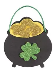 12 Pot of Gold Ornament Craft Kits - St Patrick's Day Crafts for Kids