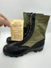 Vintage Militaria 1968 US Army Vietnam War Era Endicott Johnson Jungle Boots 10B