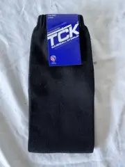 1 Pair TCK 700 PRO Large BLACK Baseball Stirrup Socks Made In The USA New