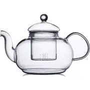 Glass Teapot Removable Infuser Stovetop Safe Blooming & Loose Leaf Tea Kettle