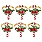 of 6 Napkin Rings Enamel Christmas Napkin Rings with Xmas Tree for Christmas