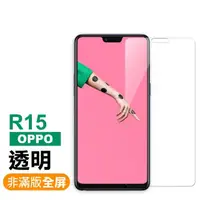 在飛比找momo購物網優惠-OPPO R15 透明高清非滿版9H玻璃鋼化膜手機保護貼(O