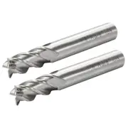 2Pcs 4 Flutes Straight Shank End Mill Cutter CNC Bits 3/8" x 3/8"