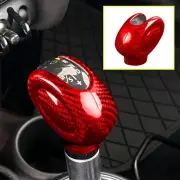 2× Red Carbon Fiber Gear Shift Knob Cover For BMW MINI F54 F55 F56 F57 F60 (for: Mini)