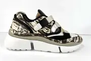 CHLOÉ Sonnie Lizard Embossed Leather Buckle Fashion Women Sneakers Size EU 35