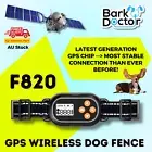 F820 WIRELESS GPS ELECTRONIC BOUNDARY FENCE DOG E-COLLAR **BEEP+VIBRATION+STATIC