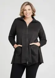 ts Taking Shape Jacket Size 20-22 Zip Up Fit & Flare Knit Style NWT RRP $200
