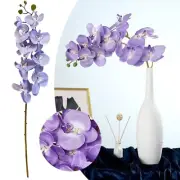 2 Stems Lavender Silk Stem Artificial Orchid Flowers For DIY Wedding NEW-