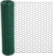 Chicken Wire Mesh, 15.7 X 157 Inches, 0.6 Inch Hexagonal Galvanized Netting