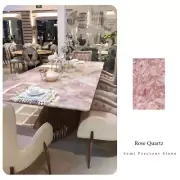 Custom Made Quartz Stone Dining Table Kitchen Slab Table Home & Restaurant Decor