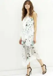 Alice McCall "We are Golden" spot dress in snow size UK12 BNWT