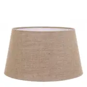 XXL Drum Lamp Shade (20x18x12 H) - Dark Natural Linen - Linen Lamp Shade - ELSZ201812NLEU