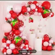 Party ‘s Strawberry Ballon’s Garland Kit Pink & Blue 152 PCs All Ocasión