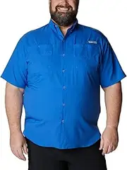 [Columbia] Sportswear Men's Tamiami II Short Sleeve Shirt (Big), Vivid Blue, 3X