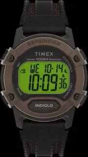 Timex Mens Expedition Digital Core CAT5 41MM Indiglo Watch Chrono Alarm Day-Date