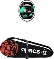 Apacs Z-Ziggler (Unstrung, 38 LBS Max Tension) 6.4mm Slim Shaft | Made in Vietnam | 100% Japanese Graphite Badminton Racket with Free Full Cover | G2-4 1/8 inches