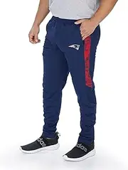 Zubaz NFL Men's New England Patriots Track Pant with Static Half Side Panels