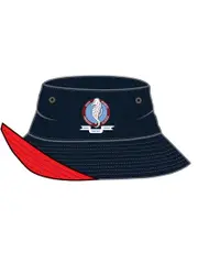 Navy/Red Reversible Bucket Hat Dermakality With Emb