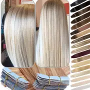 Tape in Hair Extensions Real Human Hair InvisibleAdhesive Skin Weft Premium Hair